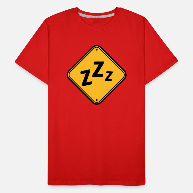 Vorsicht schnarchen Schild Männer Premium Bio T-Shirt