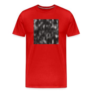 Cadeau abstrait d’amant abstrait de flou de mouvement noir et blanc - T-shirt bio Premium Homme - rouge - Devant - Damien (186cm)