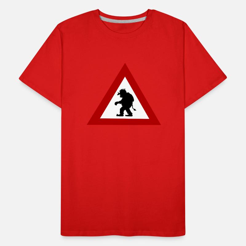Panneau de danger Troll T-shirt bio Premium Homme