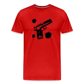 Gun Politics - Männer Premium Bio T-Shirt - Rot - Vorne - Damien (186cm)
