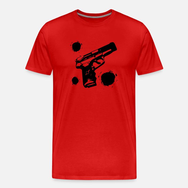 Gun Politics - Männer Premium Bio T-Shirt - Rot