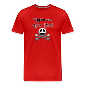 Nightmare After Birth - Men's Premium Organic T-Shirt - red - Front - Damien (186cm)