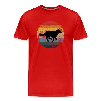 Berger allemand - T-shirt bio Premium Homme - rouge - Devant - Damien (186cm)