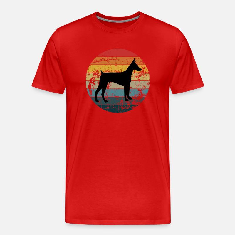 Dobermann - Männer Premium Bio T-Shirt - Rot