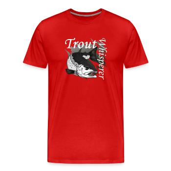 Truites murmureurs - T-shirt bio Premium Homme - rouge - Devant - Damien (186cm)