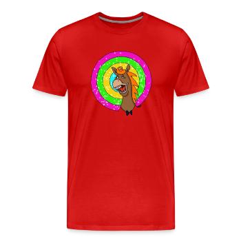 Weird Ida - Männer Premium Bio T-Shirt - Rot - Vorne - Damien (186cm)