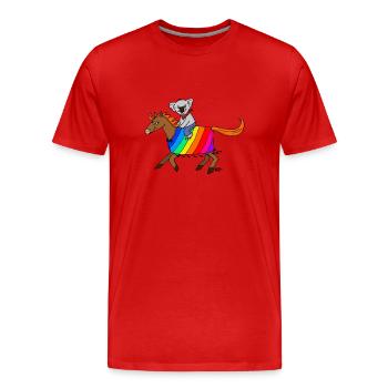 Ida und Henry aus "Ida im Waldkrankenhaus" - Männer Premium Bio T-Shirt - Rot - Vorne - Damien (186cm)