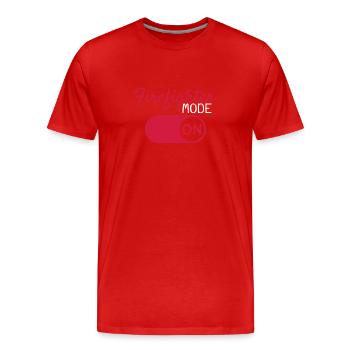 Pompiers - T-shirt bio Premium Homme - rouge - Devant - Damien (186cm)