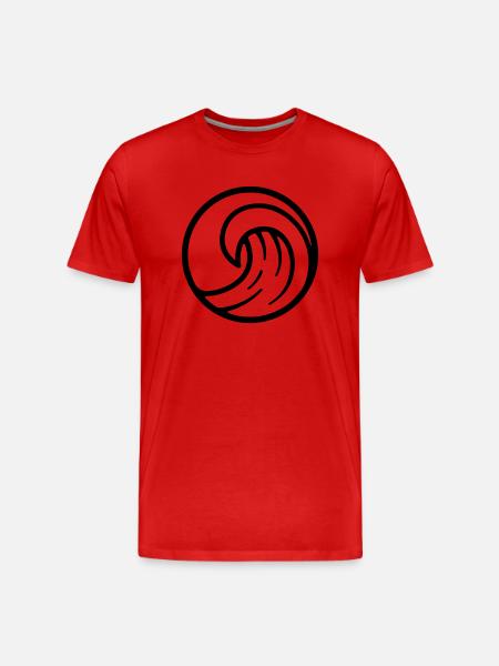 wave sea surfing surfer surfing - Men's Premium Organic T-Shirt - red