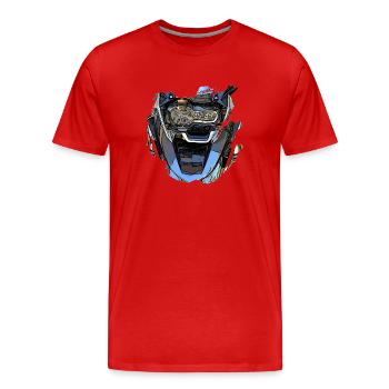 Motorcycle snout - Men's Premium Organic T-Shirt - red - Front - Damien (186cm)