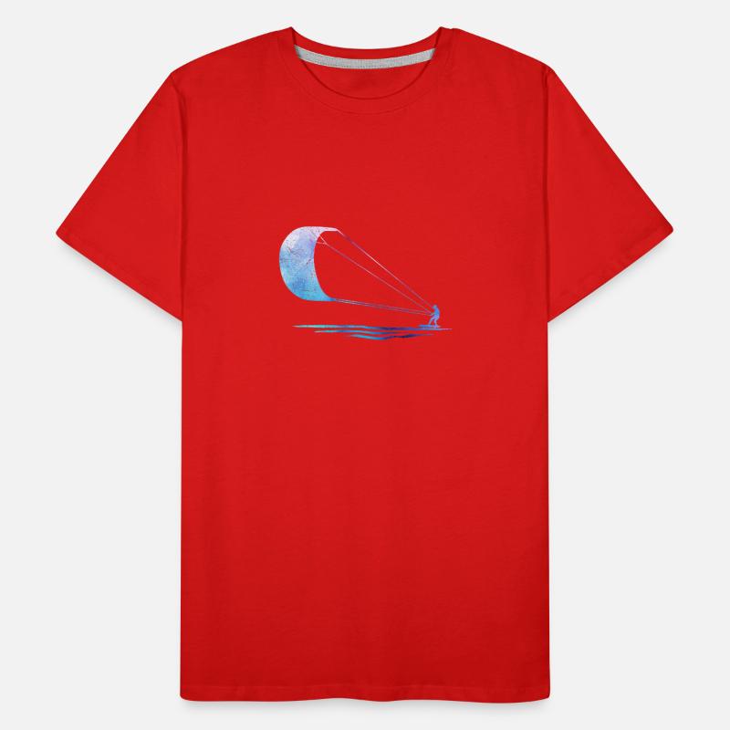 Double Exposure Kite Surfing Kite Surfer Geschenk Männer Premium Bio T-Shirt