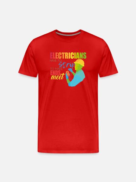 Electrician - Men's Premium Organic T-Shirt - red