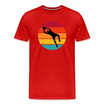 Gardien de but Footballeur Football Gardien de but - T-shirt bio Premium Homme - rouge - Devant - Damien (186cm)