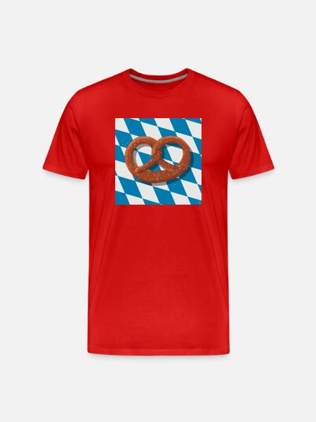 Bavarian pretzel - Men's Premium Organic T-Shirt - red