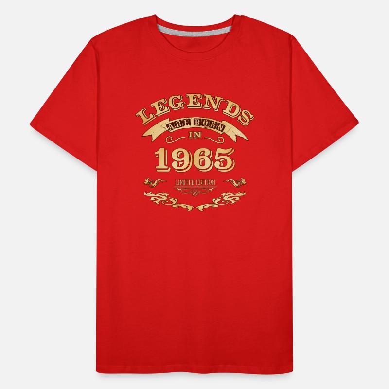 Legenden werden 1965 geboren Männer Premium Bio T-Shirt