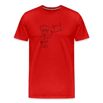 Motivation au travail - T-shirt bio Premium Homme - rouge - Devant - Damien (186cm)