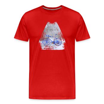 fahrrad winter e 112 - Männer Premium Bio T-Shirt - Rot - Vorne - Damien (186cm)