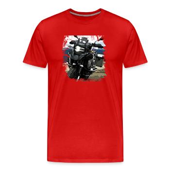 Affiche Moto GS - T-shirt bio Premium Homme - rouge - Devant - Damien (186cm)