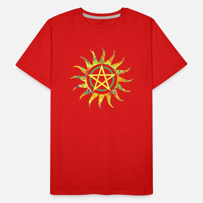 pentagramm in sonne e 258 Männer Premium Bio T-Shirt