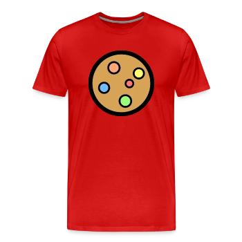 Biscuit - Men's Premium Organic T-Shirt - red - Front - Damien (186cm)