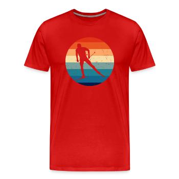 Cross-country skiing Classic Cross-country skiing Classic Cross-country skiing Skati - Men's Premium Organic T-Shirt - red - Front - Damien (186cm)