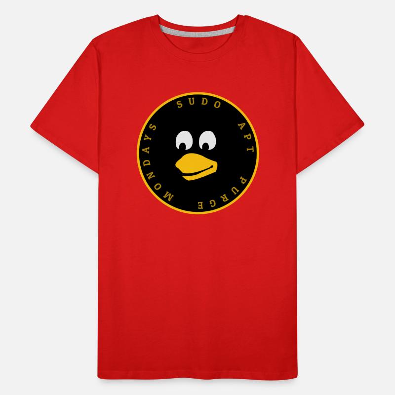 Linux Penguin Tux Design Men's Premium Organic T-Shirt