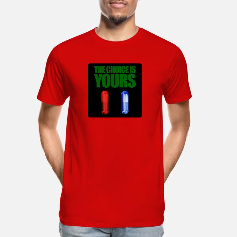 Matrix rote oder blaue Pille Männer Premium Bio T-Shirt