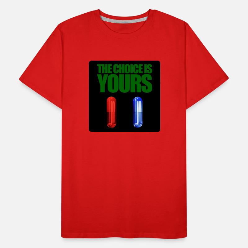 Matrix rote oder blaue Pille Männer Premium Bio T-Shirt