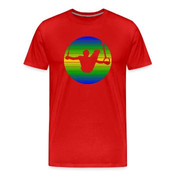 Turnen Geräteturnen Turnverein Bodenturnen Turner - Männer Premium Bio T-Shirt - Rot - Vorne - Damien (186cm)