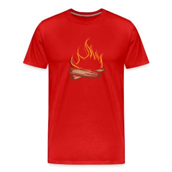 Feu de camp - T-shirt bio Premium Homme - rouge - Devant - Damien (186cm)