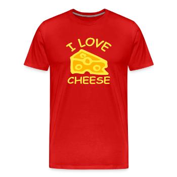 Fromage - T-shirt bio Premium Homme - rouge - Devant - Damien (186cm)