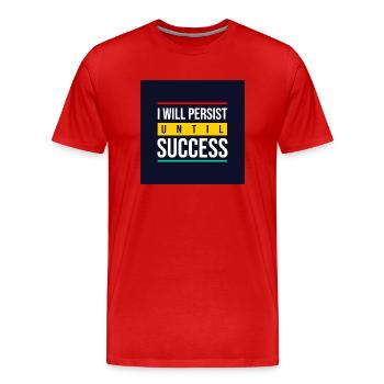 Succès - T-shirt bio Premium Homme - rouge - Devant - Damien (186cm)