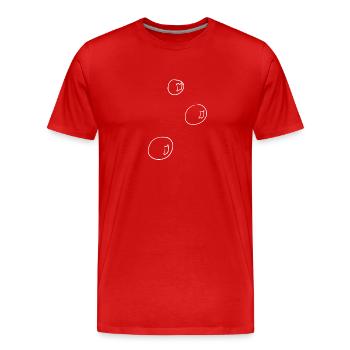 Soap bubble circles - Men's Premium Organic T-Shirt - red - Front - Damien (186cm)