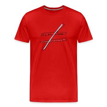 Calcul d’équation - T-shirt bio Premium Homme - rouge - Devant - Damien (186cm)