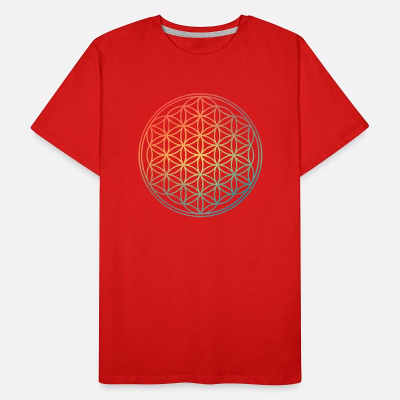 Blume des Lebens Retro Geschenkidee 005-042 Männer Premium Bio T-Shirt