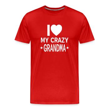 Oma - Männer Premium Bio T-Shirt - Rot - Vorne - Damien (186cm)