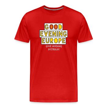 North Macedonia Eurovision Song Contest - Men's Premium Organic T-Shirt - red - Front - Damien (186cm)