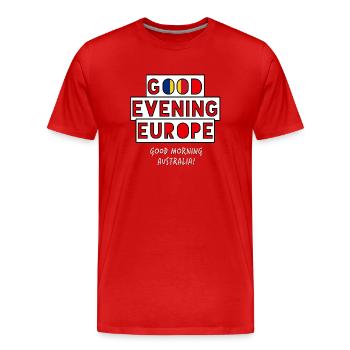 Eurovision Song Contest Romania - Men's Premium Organic T-Shirt - red - Front - Damien (186cm)