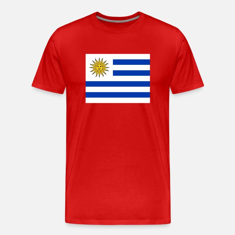 Uruguay - Männer Premium Bio T-Shirt - Rot