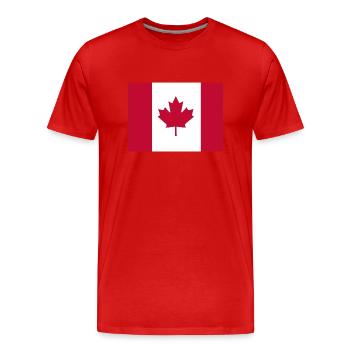 Flagge Kanadas - Männer Premium Bio T-Shirt - Rot - Vorne - Damien (186cm)