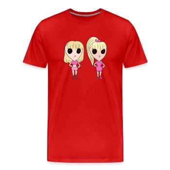 amis d’amitié - T-shirt bio Premium Homme - rouge - Devant - Damien (186cm)