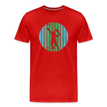 Tennis Balle de tennis Amateurs de tennis Joueurs de tennis - T-shirt bio Premium Homme - rouge - Devant - Damien (186cm)