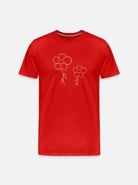 fleurs - T-shirt bio Premium Homme - rouge