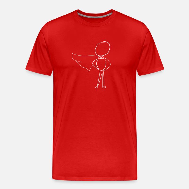 held superheld - Männer Premium Bio T-Shirt - Rot