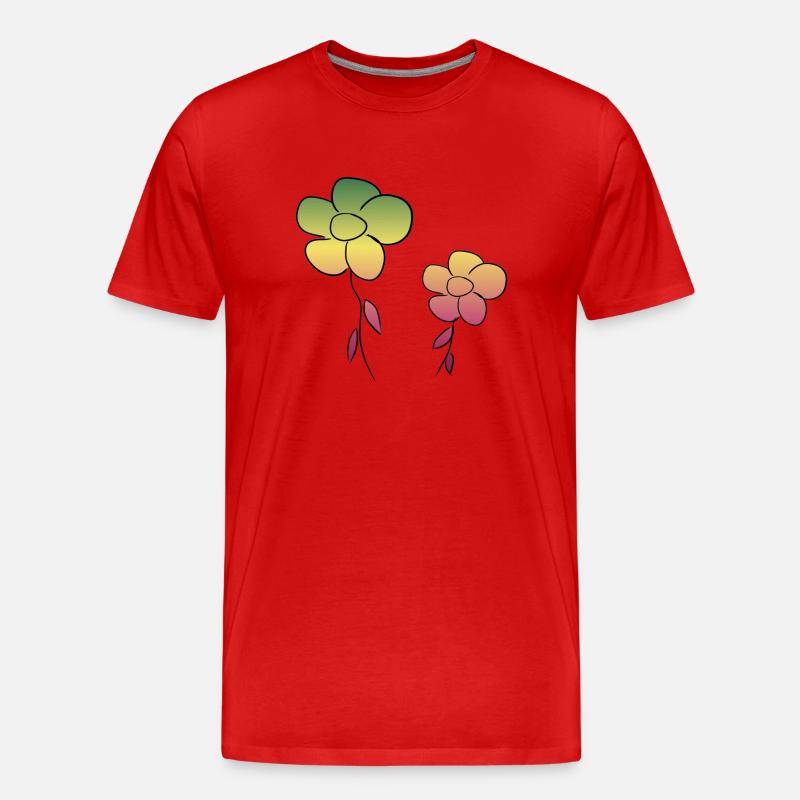blume blumen - Männer Premium Bio T-Shirt - Rot