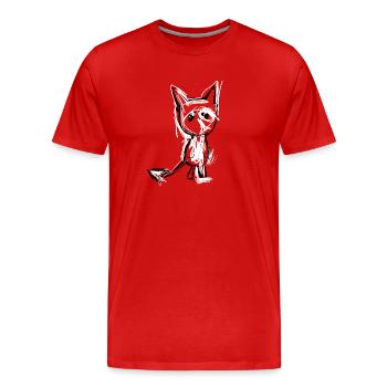 devil evil - Men's Premium Organic T-Shirt - red - Front - Damien (186cm)