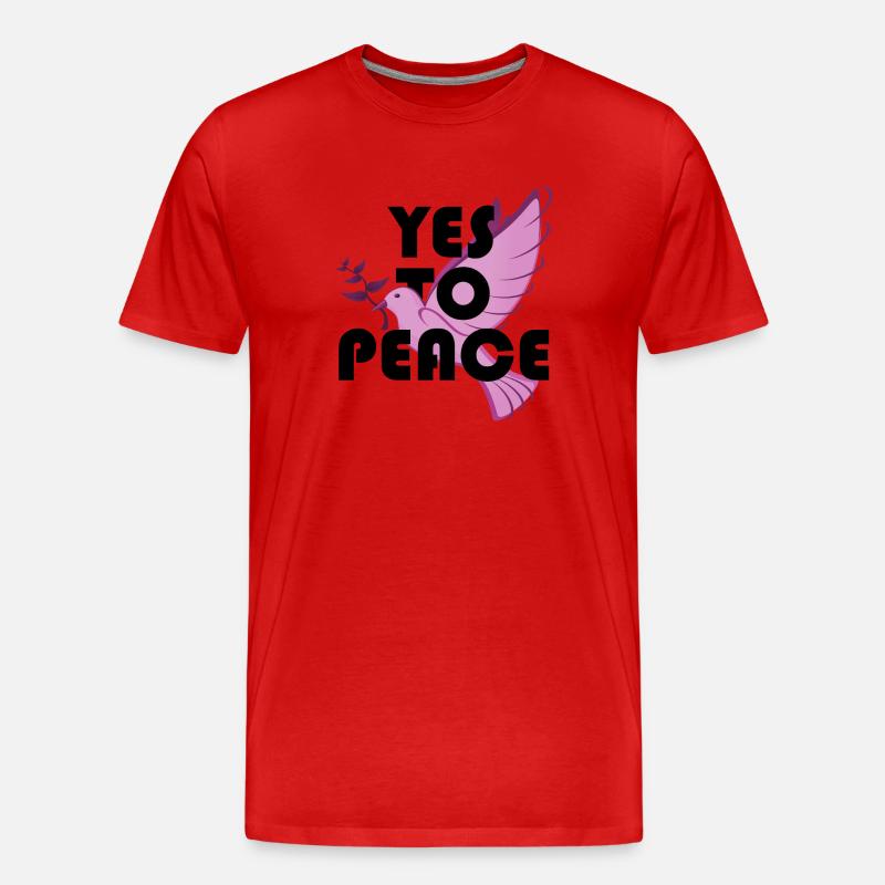 Ja zum Frieden - Männer Premium Bio T-Shirt - Rot