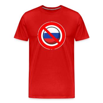 Anti Russland - Männer Premium Bio T-Shirt - Rot - Vorne - Damien (186cm)
