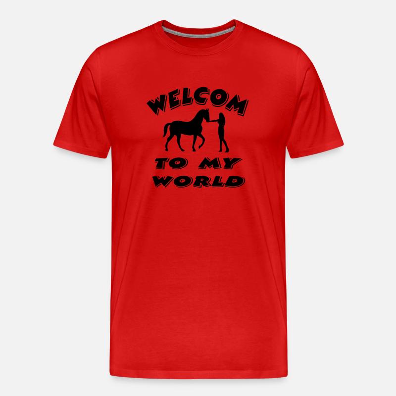 Pferd - Männer Premium Bio T-Shirt - Rot