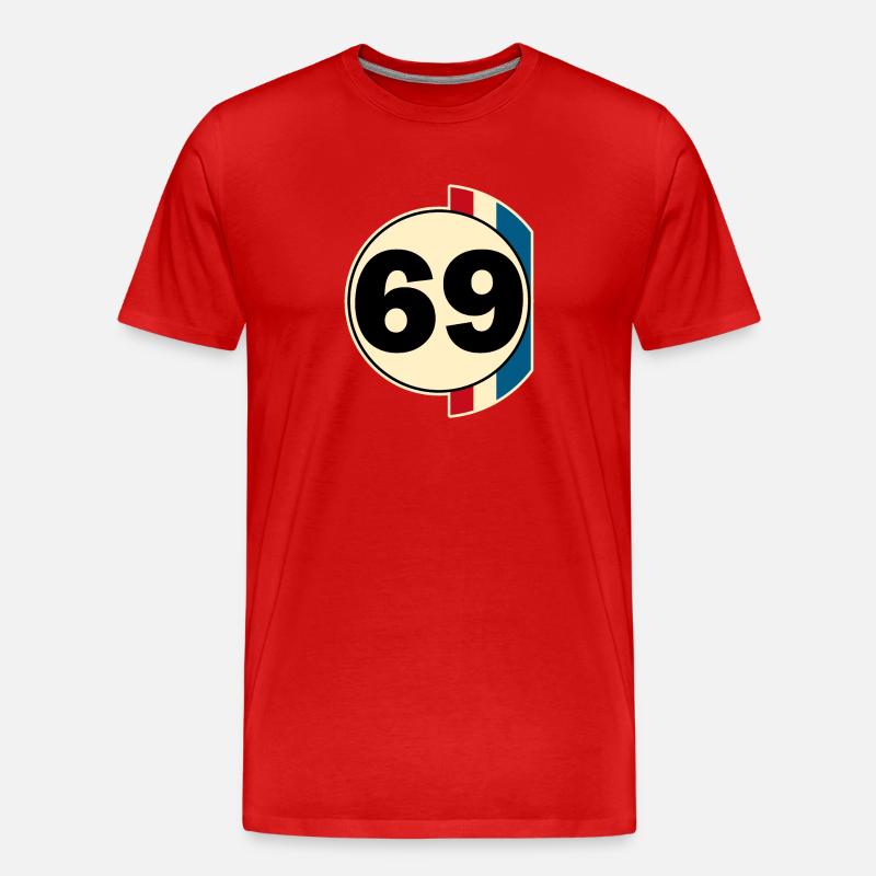 69 - Männer Premium Bio T-Shirt - Rot